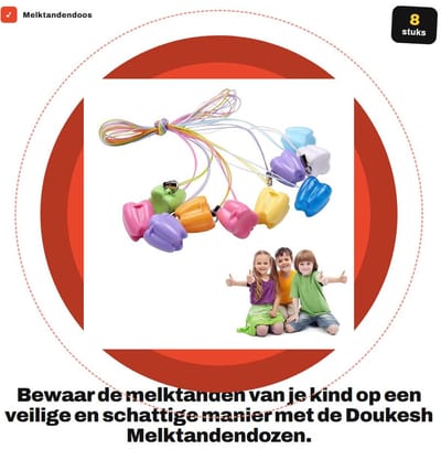 Dailygoods- Melktandenbox 8 Stuks - Baby Tandopslag - Organiser voor Melktanden - Veilig Opslag - Schattige Vormen - Hoogwaardige Materialen - Tandenbewaarbox