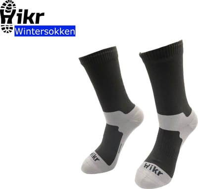 Hikr® Waterdichte Wintersokken - 100% waterdicht - Heren & Dames - Warme sokken - Dikke sokken - Outdoor wandelsokken - Fietssokken - Mountainbike sokken - Hiking & Wandelen