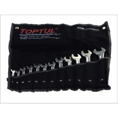 Combinatie sleutel set TOPTUL 12Stk 6 7 8 10 11 12 13 14 15 17 19 22mm