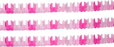 Folat Slinger - Set van 3x stuks - papier - 6M - roze - baby geboorte meisje - wiegjes - feestversiering