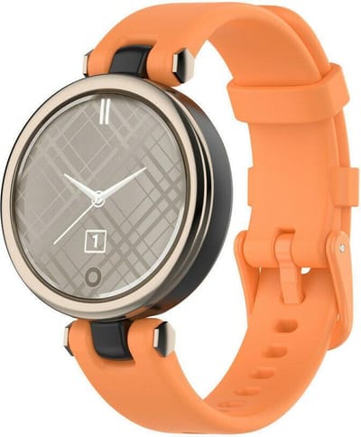 Siliconen Smartwatch bandje - Geschikt voor Garmin Lily siliconen bandje - oranje - Strap-it Horlogeband / Polsband / Armband