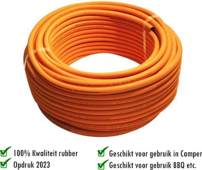 Gasslang Propaanslang rol / 25 meter - 8mm inwendig - Oranje 2026 opdruk - Propatech