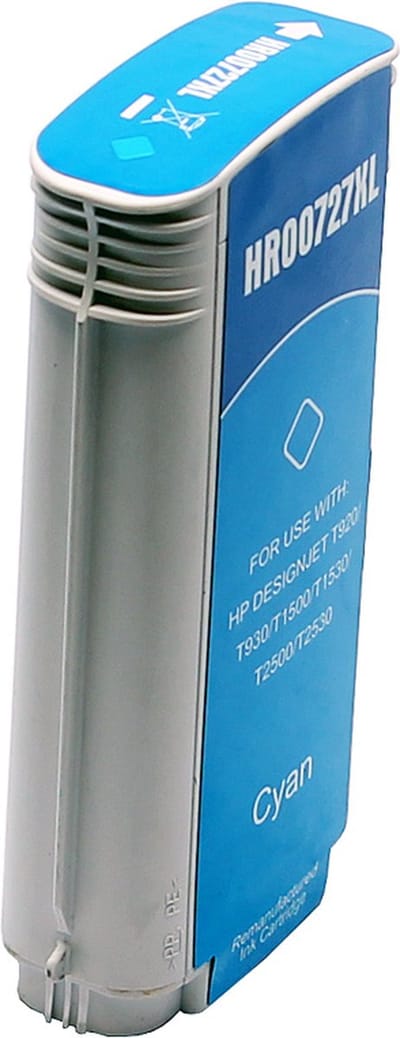 ABC huismerk inkt cartridge geschikt voor HP 730 cyan Designjet T1600 T1600dr T1600ps T1700 T1700d T1700dr T1700ps T2600dr T2600ps