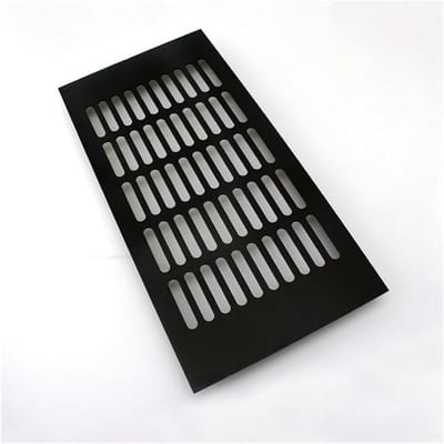 Ventilatierooster Afdekking - Rooster Gatplug - Ventilatie Kast - Aluminiumlegering - 80 mm breed - Zilverkleurig