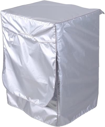 Waterdichte Wasmachinehoes voor Bescherming tegen Zonlicht en Stof, Grijs, Handig Ontwerp, Geschikt voor Wasdroger, Maat 24,4x23,22x31,88in.
