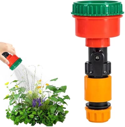 Tuinspuitmond - Slang Sproeikop - Planten Water Geven - Constante Waterstroom - 7 x 7 x 16 cm - Zwart