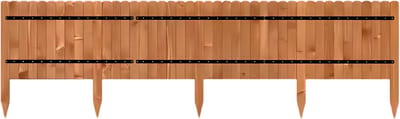 Tuin Gras Gazon Rand - Flexibele Houten Border voor Tuinhek - Tuinafboording voor Outdoor Landschap & Tuindecoratie - 203x60x1.4cm Bruin
