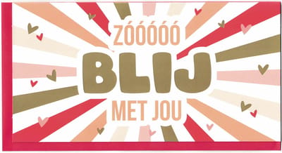 Wenskaart - Kaart - Valentijn - Zóóóóó Blij met jou