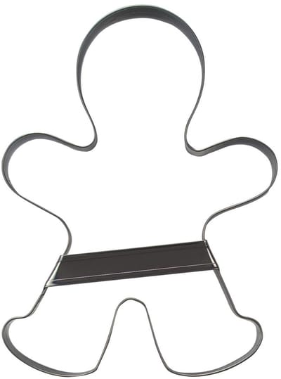 Städter 041332 Peperkoekmannetje Koekjesvorm, Roestvrij Staal, Zilver, 20,5 cm