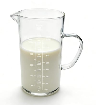 Dailygoods - Maatbeker van glas 1000 ml - Hittebestendig en vaatwasmachinebestendig