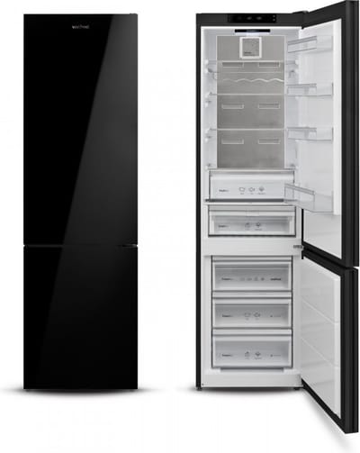 Vestfrost Koel-Vriescombinatie VR-FB383-2H0B - No*Frost - Zwart Glasdeur - 367 L - MaxiFresh Lade - 0 °C Lade - Alarm