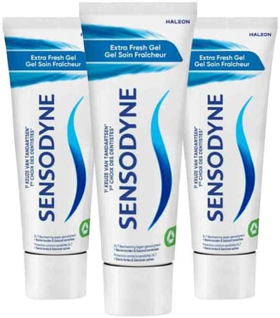 Sensodyne Tandpasta Extra Fresh Gel - 3 x 75 ml - Voordeelverpakking