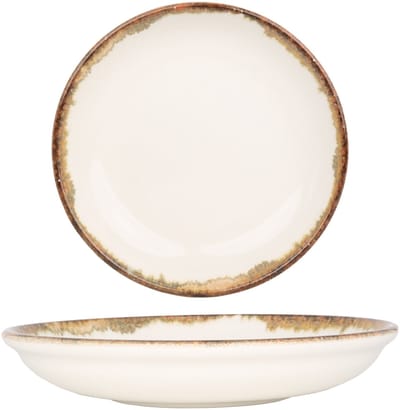 Kütahya Porselen Diepbord - Fluer Amber - Porselein - 21 cm (700cc) - set van 6