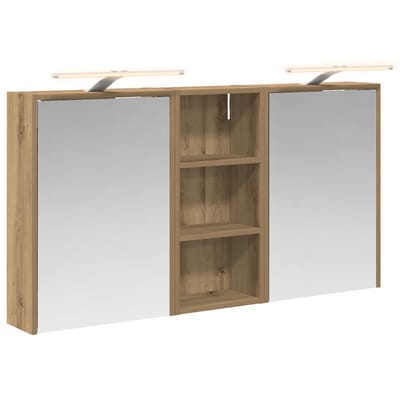 vidaXL - Badkamerkast - set - 3 - st - 116 - x - 16 - x - 62,5 - cm - Bewerkt - hout