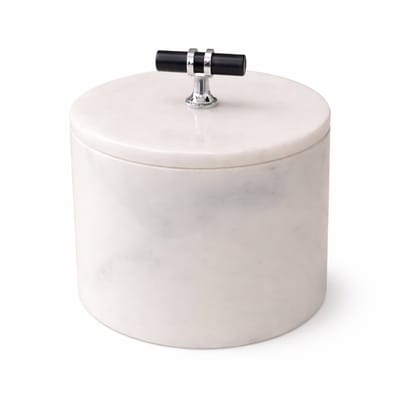 Marmer - Decoratief Pot - Opberg Pot - Wit - Ø15cm H13cm