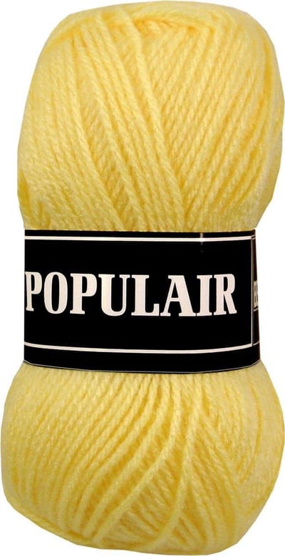 Beijer BV Populair acryl garen - midden geel (02) - pendikte 3,5 a 4mm - 10 bollen