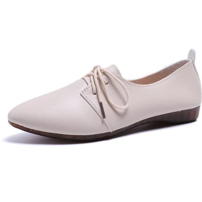 Kleine leren schoenen met peeszool Zachte zool Damesschoenen Puntige neus Schoenen Dames platte leren schoenen zijn licht, zacht en comfortabel 40