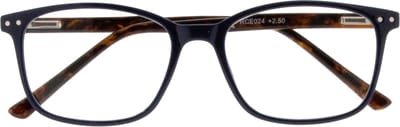 Ear2Ear Leesbril Plymouth 06 +2.50 - Petrol blauw met bruin gevlekte poot