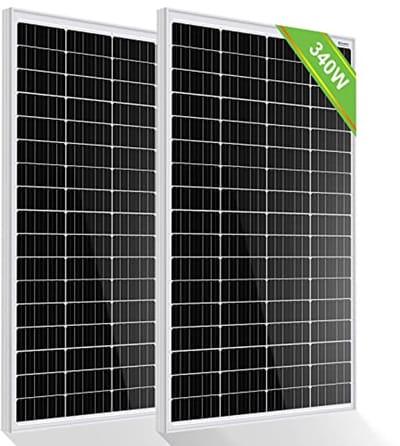 ECO-WORTHY 340W 12 Volt Monocrystalline Solar Panels, 2pcs 170W Solar Panels Suitable for RV, Garden, RV, Motorhome, Charging 12V Battery