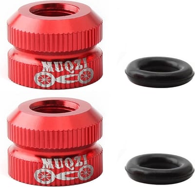 Bicycle Inner Tube Ventielmoeren met Sealed O-Ringen voor Mountain en Racefietsen - 2 Packs Fietsaccessoires en Onderdelen (Rood)