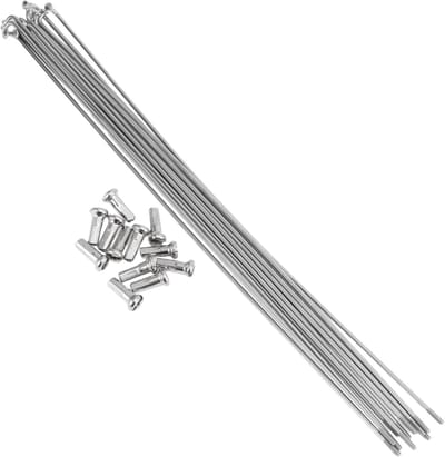 Dailygoods - 12 set 14G fietsspaken 259 mm fietswiel spaken 304 roestvrij staal zilverkleurig