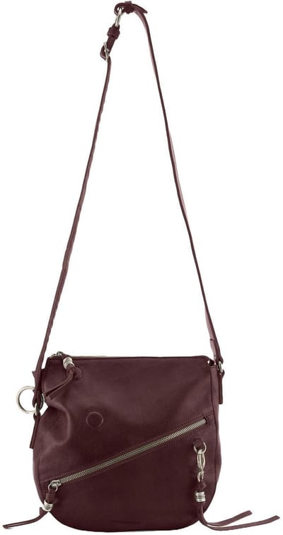 FREDsBRUDER Leren schoudertas My Forever Friend Midi Shoulderbag Dark Red wijnrood