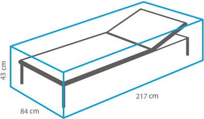 Beschermhoes ligbed | Rechthoekig | 217 x 84 x 43 cm | Outdoor Covers