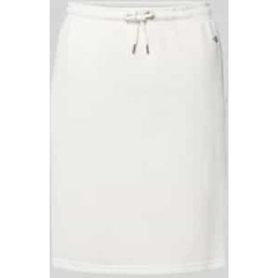 Knie-lange sweatrok met labelstitching