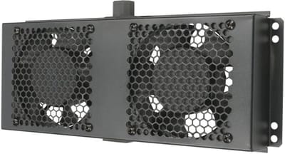 Ventilatorpaneel voor serverkasten met temperatuurregeling en ingebouwde zekering
