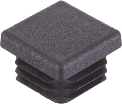 16 Stuks - Vierkante Buis Einddoppen en Stoppers voor Tafel- en Stoelpoten (70 mm, Zwart)
