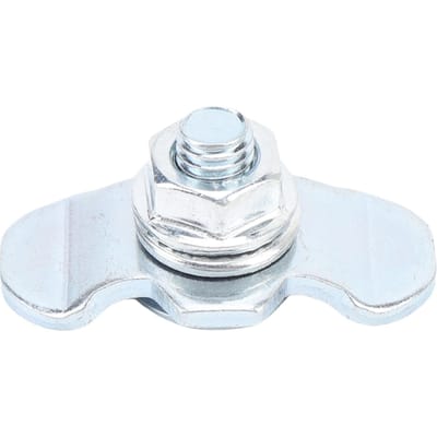10 stuks L-profiel Dubbele Oogbout Draadstift Moer Fitting Verzinkt L-profiel Rail Draadstift Fittings Sjoroog voor Bestelwagen 20mm