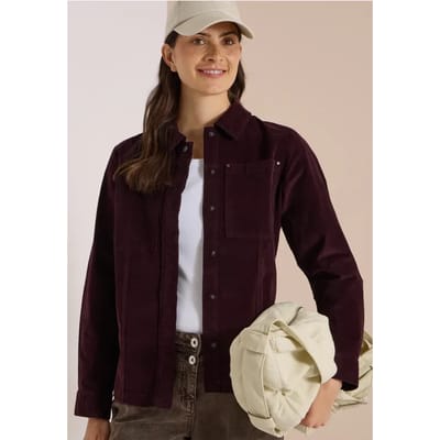 Overshirt van fijn corduroy met borstzakken