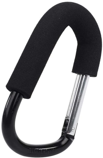 Dailygoods- Kinderwagenhaak Aluminiumlegering - Karabijnhaak - Draagtas Hanger - Buggy Clip - Veilig en Sterk - Maximaal 3kg Laadgewicht - Buggyhaak