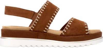 Noccia leren sandalen met sleehak