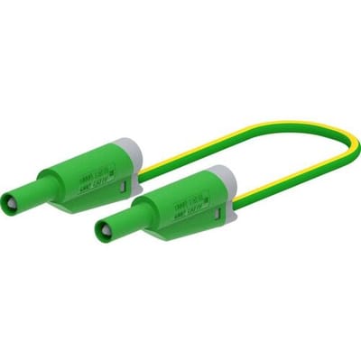 Electro PJP 2714-IEC-CD1-100V Meetsnoer Steekaansluiting 4 mm, Bananenstekker 100 cm Groen 1 stuk(s)