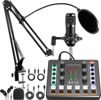 Thuys – Podcast Starterset – Podcast Set – Studio – 41 x 24 x 8cm – Zwart