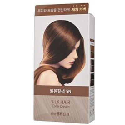 The Saem - Silk Hair Color Cream Gray Hair Cover - 5 Colors #5N Light Brown
