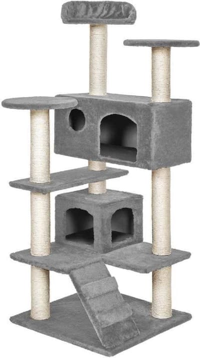 Topmast Krabpaal - Kattenpaal - Mickey - 50 x 50 x 132 cm - Grijs