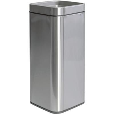 MAUL Afvalbak MAULprime 30 l edelstaal 25.1 x 25.1 x 60.4 cm zilver