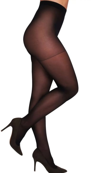 Marianne Glanzende Panty - Dames - 35 Denier - Maat L/XL - Almost Black