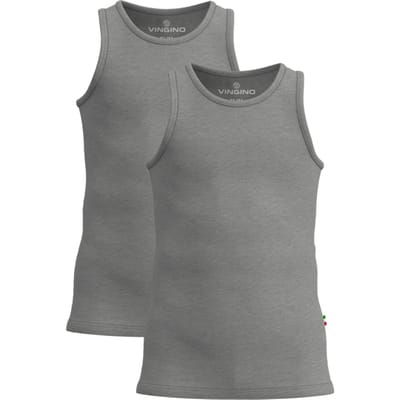 Vingino Tank (2-pack) Grey Melee Taglia: XXS | T-shirt Outlet | kids | Grigio