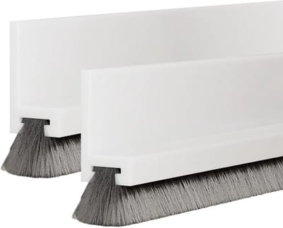 2x Universele Zelfklevende Deurtochtstrip Zwart Borstel voor Wind, Stof en Insectenbescherming
