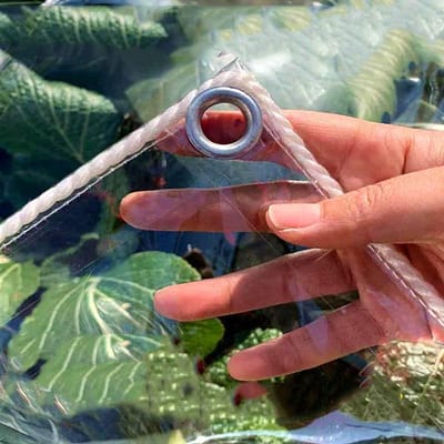 Transparant Zeil - Waterdicht Doek - Buiten Beschermen - Hoge Kwaliteit PVC - 2 x 1 Meter - Transparant