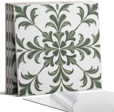 Coloray Wandpanelen Zelfklevend - Plantenmotief op de tegel Zelfklevende Wandpanelen - 50 cm x 50 cm - Groente Wandpaneel PVC - 5 stuks - Texturen Wandpanelen Zelfklevend - Keuken Wandpanelen - Wandpanelen Badkamer