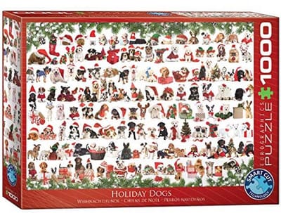 Honden Puzzels - 1000-delige Vakantie Puzzel voor Hondenliefhebbers