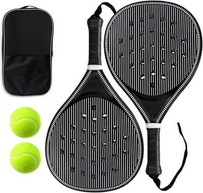 Pickleball rackets - Sport peddels - Buitensport spelen - Lichtgewicht carbonvezel - 465 cm lengte - Zwart
