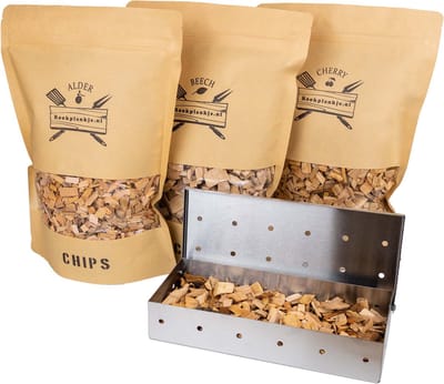 Chips Assortiment met Smoker Box | BBQ | Rookhout | Kadopakket