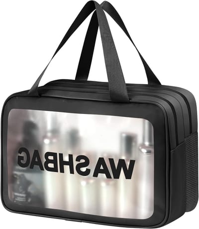 Doorzichtige Toilettas en Waszak, Waterdichte Make-up Tas met Rits, Handige Reisorganizer voor Mannen en Vrouwen, Geschikt voor Toiletartikelen en Badkameraccessoires