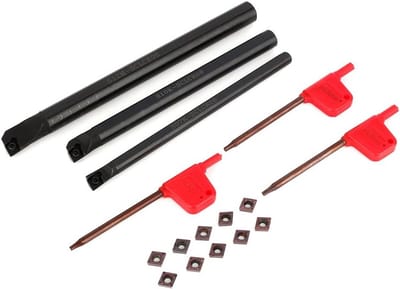 Lathe Bore Internal Torsion Rod Holder Set with Inserts and Wrenches