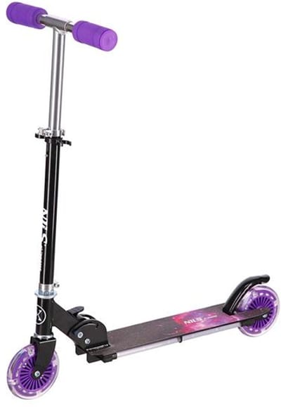 Nils Extreme HD025 - Kinderstep - LED Wielen - Aluminium - Violet
